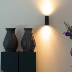 Moderná vonkajšia nástenná lampa čierna plastová 2-svetlo - Baleno