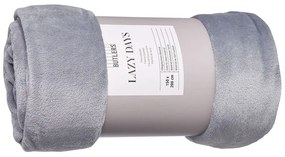 LAZY DAYS Flisová deka 200 x 150 cm - sivá