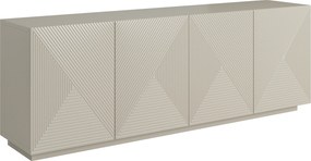 Komoda Asha 200 cm štvordverová - kašmír