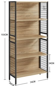 Regál na knihy - sonoma - LBC023B11 9403208000