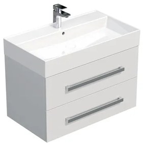 Kúpeľňová skrinka s umývadlom SAT Cube Way 80x53x46 cm biely lesk CUBE46802BISAT, 1 ks