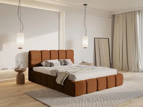 Manželská posteľ 180 cm Cirsten 180B (s roštom) (medená). Vlastná spoľahlivá doprava až k Vám domov. 1099493