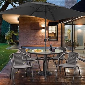 Okrúhly sklenený záhradný stôl 105 cm