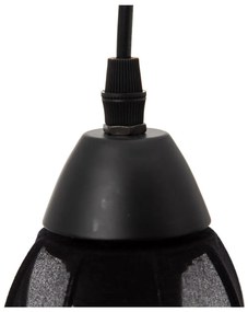 Čierne závesné svietidlo s textilným tienidlom ø 40 cm – Ixia