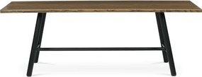 Jedálenský stôl 220x90 cm HT-T1822 WAL orech / čierne nohy
