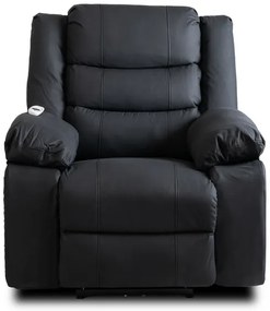 Masážne kreslo AMADEO čierne, ekokoža