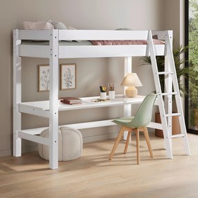XXXLutz VYVÝŠENÁ POSTEĽ, 90/200 cm biela P & B - Detské izby - 002561000403