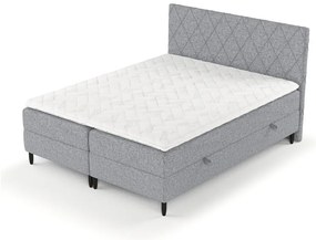 Sivá boxspring posteľ s úložným priestorom 180x200 cm Gwen – Maison de Rêve