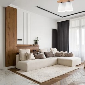 Prisadený luster LULA 2xE27/60W/230V dub