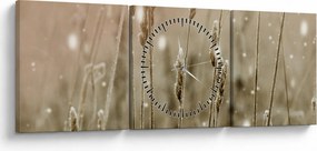 Obraz - Harmonická lúka (s hodinami) (90x30 cm)