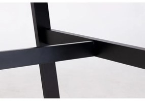 Jedálenský kaučukový stôl Lingo obdĺžnikový hnedý/čierny
