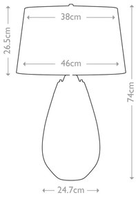 Elstead LENA-TL-L-MODRÁ - LED Stolná lampa LENA 1xE27/60W/230V+1xGU10/7W modrá