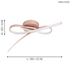 Eglo 97361 - LED Prisadený luster PALOZZA 2xLED/11W/230V