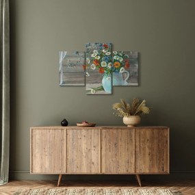 Obraz - Lúčne kvety, olejomaľba (90x60 cm)