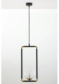 Jupiter 2023 - Luster na lanku ZAFRA 1xG9/10W/230V čierna/zlatá/číra