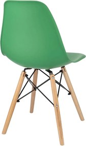Dekorstudio Dizajnová jedálenská stolička v škandinávskom štýle - zelená