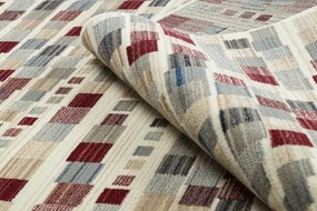 Koberec KILIM 7950/52933 geometrický sivý / béžový