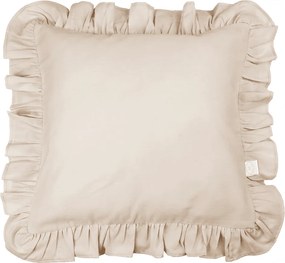 Vankúš s volánikmi nude 45cm