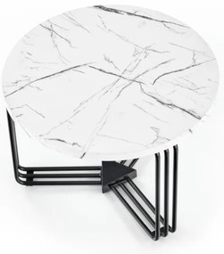 Konferenčný stolík ANTICA 41x55 cm čierna/dekor mramoru