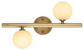 Nástenné svietidlo v zlatej farbe Domino – Opviq lights
