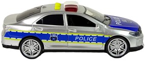 LEAN TOYS Policajné auto 1:14 Trecí pohon - strieborné