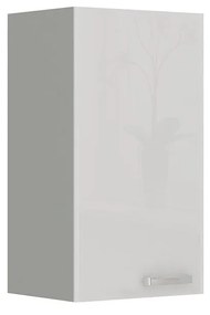 Závesná horná skrinka Multiline 40 G-72 F, Farby: šedý / biely lesk