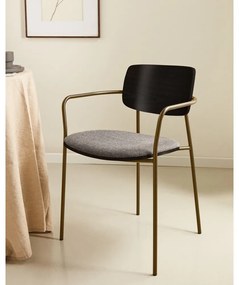 Sivo-hnedá jedálenská stolička Maureen – Kave Home