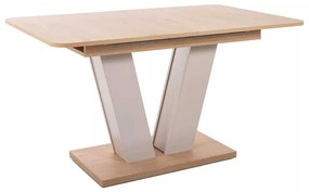 Jedálenský stôl Platon 136 x 80 cm, dub cremona / krémová