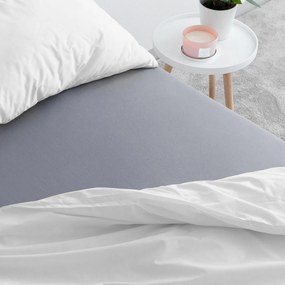 Goldea plachta jersey s napínacou gumou - tmavo sivá 90 x 200 cm