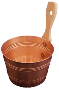 Vedro do sauny 4l, meď / borovica