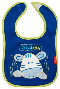 BOBO BABY Trojvrstvový bavlnený podbradník Zebra - modrý