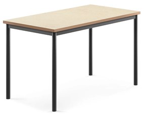 Stôl SONITUS, 1200x700x720 mm, linoleum - béžová, antracit
