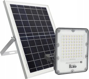LED stmievateľný solárny reflektor LED/100W/3,2V 5000K 10500 mAh IP65 čierny + diaľkové ovládanie