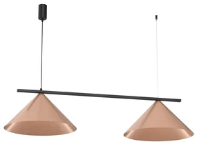Závesné svietidlo Capital, 2x medené kovové tienidlo, (fi 46cm), b