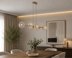 Brilagi - Závesný luster na lane STELLA 6xE27/60W/230V béžová/zlatá