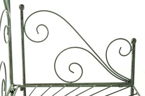 Kovová polica regál Maia - Zelená antik