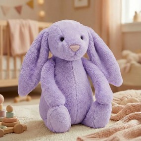 Roztomilý fialový plyšový zajačik