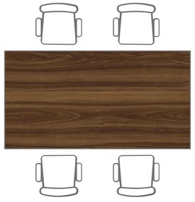 Jedálenský stôl, 1800 x 800 mm, sivá podnož, orech