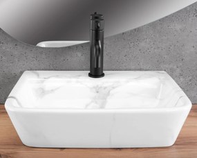 Keramické umývadlo na dosku REA ALTEA 45x25, mramor