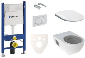 Cenovo zvýhodnený závesný WC set Geberit do ľahkých stien / predstenová montáž + WC Geberit Selnova SIKOGES5S0, 1 ks