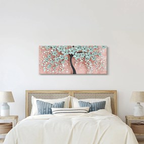Obraz - Pastelovo modré kvety (120x50 cm)