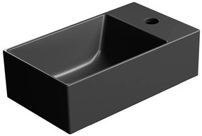 GSI Sapho, KUBE X keramické umývadlo 40x23 cm, čierna matná, 9484126