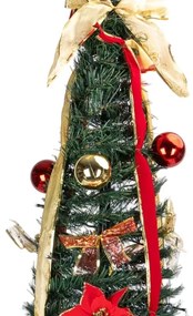 Aigostar - LED Vonkajší vianočný stromček 80xLED/230V 1,2m IP44 červená studená biela