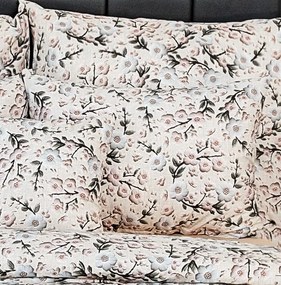 Kvalitex Bavlnené obliečky 5D 140x200 + 70x90 cm – Čerešňový kvet