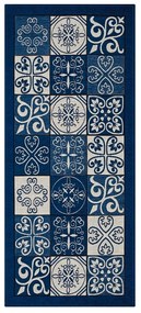 Modrý behúň Floorita Maiolica Blu, 55 × 140 cm