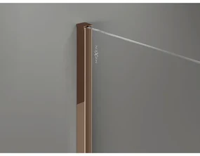 Mexen, Mexen Kioto-X sprchová stena 110 x 200 cm, matná 10 mm, ružové zlato - 800-110-101-60-30-X