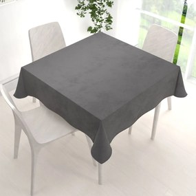 Biante Veľký zamatový štvorcový obrus Velvet Prémium SVP-017 Tmavo sivý 180x180 cm