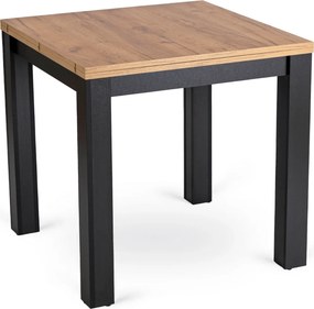 Vintino Rozkladací jedálenský stôl FELIX 80-160 cm – čierna / dub craft