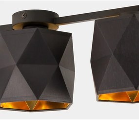 Prisadený luster SIRO 3xE27/15W/230V čierna/zlatá