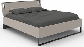 Posteľ s osvetlením Tilburg 180x200 cm, šedá sahara